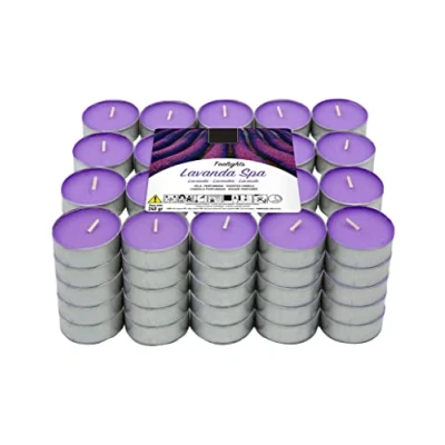 Imagen de Lumar Aromatic Velas de té aromáticas (Lavanda Pack 100 Velas)