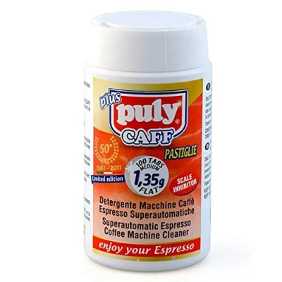 Imagen de Puly Caff Coffee Machine Cleaning Tablets Medium 1.35g x 100 Flat Plus