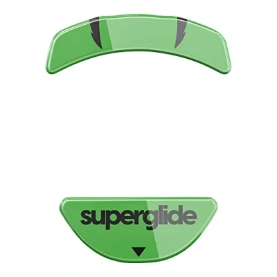 Imagen de Superglide Patines de ratón más rápidos y suaves, fabricados con vidrio ultra fuerte, impecable, suela súper rápida, suave duradera para Razer Orochi V2 [Verde]