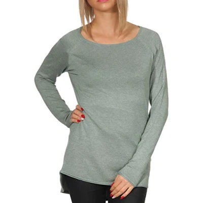 Imagen de Only Onlmila Lacy L/S Long Pullover Knt Noos Suéter, Verde (Chinois Green/Melange), S para Mujer