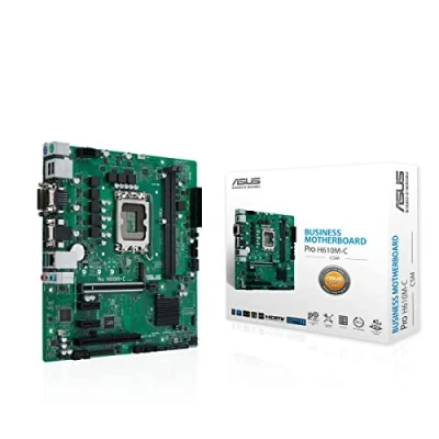 Imagen de ASUS Pro H610M C CSM Placa Base mATX, Intel H610, LGA1700, DDR5, PCI 5.0, LAN 1Gb, Realtek 7.1 Surround, 1xM.2, 4xSATA 6GB/s, USB 3.2 Gen 2, Control Center Express, Negro