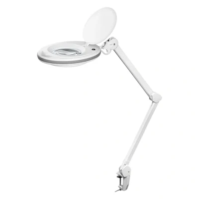 Imagen de goobay 60360 Lámpara de Aumento LED con Pinza/lámpara plástico / 8 W Consumo, Temperatura Color 6500 K/Flujo Luminoso 650 LM/tensión Servicio 230 V (AC) Blanco
