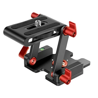 Imagen de Neewer Actualizado Z Flex Cabezal Inclinación Trípode Tipo con 4 Perillas Ajuste/Fijación, Placa Liberación Rápida y Nivel Burbuja para Cámaras Trípode/DSLR/Control Deslizante