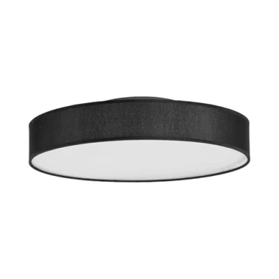 Imagen de Lámpara LED de techo Saira Lindby, Ø 40 cm, negra, textil