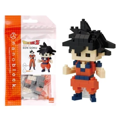 Imagen de Bandai Nanoblock Goku, Kit de Micro Bloques construcción, maqueta en Miniatura Dragon Ball Z para coleccionistas NBDB001