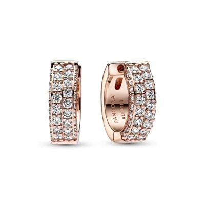Imagen de Pandora Timeless Mujeres Pendientes Baño de oro rosa 14 quilates 282622C01