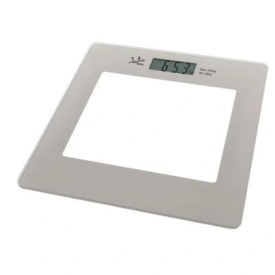 Imagen de Jata 290P Báscula de Baño Digital, Pantalla LCD, Alta precisión, Extraplana, Capacidad 150 kg, Plataforma Vidrio, Apagado Automático, Incluye Pila, Blanco