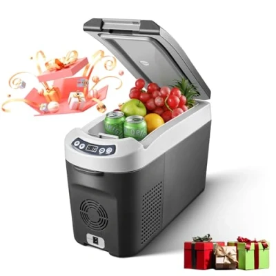 Imagen de AAOBOSI Nevera Portátil 15 litros, 12V 24V DC Compresor, con una Capacidad de Cefrigeración +20℃ a 15℃ para coche, camión, barco y autocaravana
