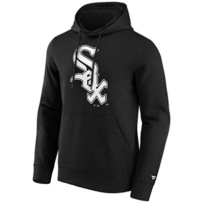 Imagen de Fanatics Sudadera con capucha MLB Mid Essentials Crest Graphic para hombre, Black White Sox 1311m, M