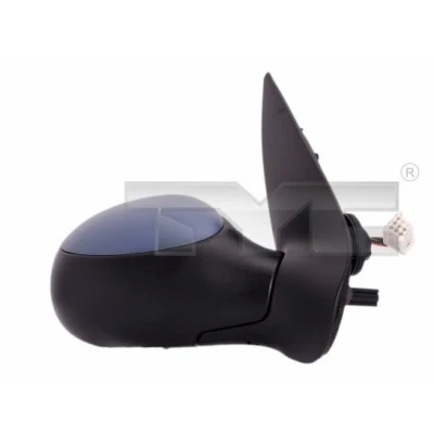 Imagen de espejo retrovisor Tyc 326 0017 derecha imprimado convexo, calefactable, con sensor de temperatura, para ajuste elect. PEUGEOT: 206 Hatchback