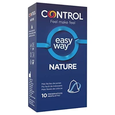 Imagen de Control Preservativos Easy Way Nature Caja de 10 Condones Más Fácil Poner, Lubricados, Sexo Seguro. Disfruta unos con Ajuste Perfecto para una Relación Segura.