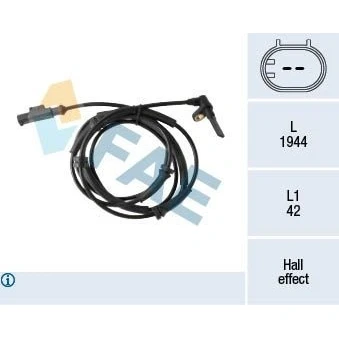 Imagen de FAE 78432 Sensor de ABS Hall 2 1946 negro ALFA ROMEO: 147