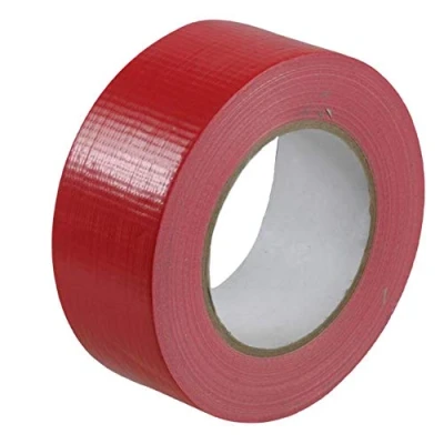 Imagen de GTSE Cinta americana roja de 48 mm x 50 m 1 Rollo tela resistente, adhesiva e impermeable Para reparar, fijar, agrupar, reforzar y sellar