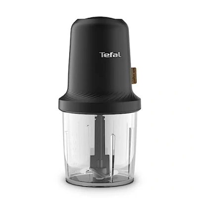 Imagen de Tefal ‎MQ80E8 Eco Respect Picadora en diseño ecológico Cebollas Ajo Hierbas Salsas 0,5 L 2 cuchillas 500 W Negro
