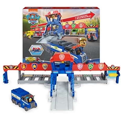 Imagen de Paw Patrol Big Truck Pups, Stop HQ, Juego de transmisión 36 Pulgadas Ancho, Figuras acción, Coches Juguete, Luces y Sonidos, Juguetes para niños a Partir 3 años