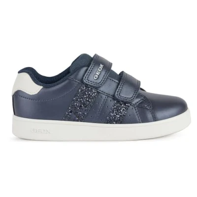 Imagen de Geox Basket Basse À Scratches Eclyper Pearl SYNT LEA Zapatillas para niños, Talla: 32, Marine Zapatos