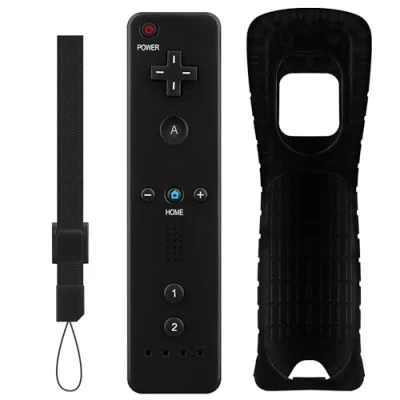 Imagen de OSTENT Sensor de Movimiento Bluetooth Mando a Distancia Inalámbrico para Nintendo Wii Consola Juego Color Negro