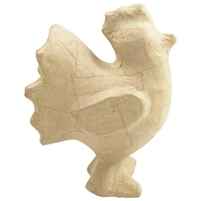 Imagen de Clairefontaine ES Décopatch SA204C Un support en papier brun mâché 12x7,5x15,5 cm, Coq