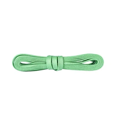 Imagen de Kaps Cordones Botas Planos Encerados, 100% Algodón Fino, Coloridos, Ancho 5 mm, Muchos Colores y Longitudes, Hechos en Europa (120 cm 47 pulgada 6 8 pares de ojales / 34 Verde aceituna)