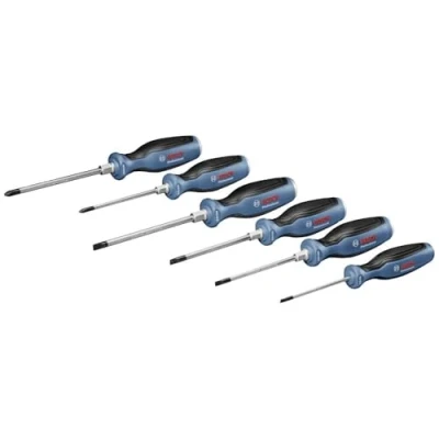 Imagen de Bosch Professional Juego 6 destornilladores Torx (puntas T10, T20, T25, T30, T40, T75, acero S2, en caja con bandeja de L BOXX)