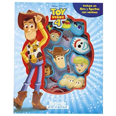 Imagen de Toy Story 4. Historias animadas: Incluye un libro y figuritas con ventosa