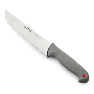 Imagen de Arcos Serie Colour Prof Cuchillo Carnicero Hoja de Acero Inoxidable Nitrum 200 mm Mango Polipropileno Recubierto Elastómero Color Gris