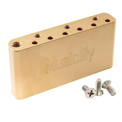 Imagen de Musiclily Ultra 36mm Bloque Tremolo Block Corto de Latón 52,5 mm Espaciado Cuerdas para Puente Indonesia Squier Affinity y Bullet Series Guitarra Eléctrica