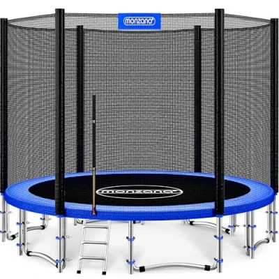 Imagen de MONZANA® Trampolín de 427cm Cama Elástica para Jardín Exterior Juego Completo Escalera Red Seguridad Deporte