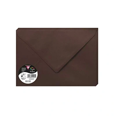 Imagen de Clairefontaine 5652 C Pack de 20 sobres 16,20 x 22,90 0,10 cm, color chocolate 16.20 22.90 0.10