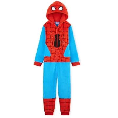 Imagen de Marvel Pijama Entero Niño de Spiderman Invierno Polar 3 10 Años (Rojo/Azul, 5 6 Años)