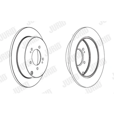 Imagen de JURID 562527JC Disco de freno 302 10 5 macizo revestido sin tornillos MITSUBISHI: ASX SUV, Lancer 8, Outlander 2 CITROËN: C Crosser SUV