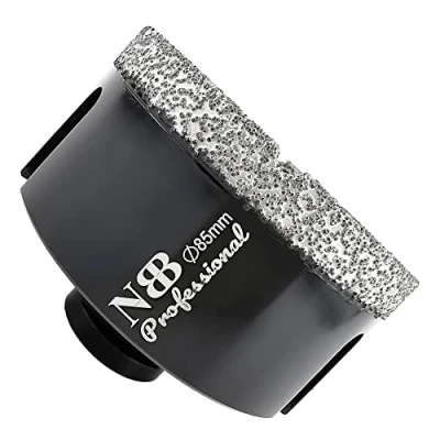 Imagen de NBB Broca de diamante con M14, corona para taladrar en seco y húmedo profesionalmente porcelana dura, cerámica, baldosas, granito, mármol, azulejo, Amoladora Angular (85mm)