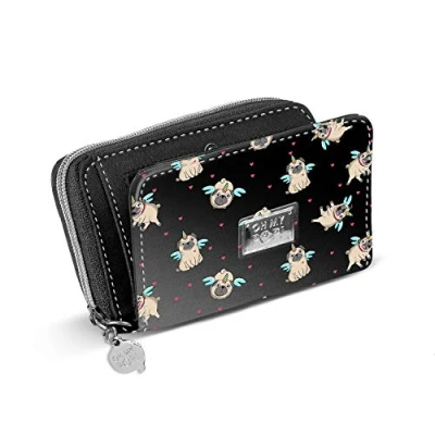Imagen de Oh My Pop! Pug Billetero, Negro, 15.5 x 10 cm
