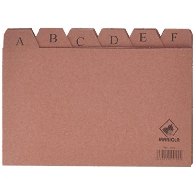 Imagen de Indice fichero liderpapel carton nº4 125x200 mm