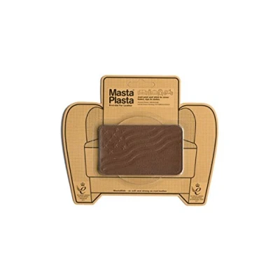 Imagen de MastaPlasta Parche Autoadhesivo Premium para Reparación Instantánea. Cuero MARRÓN Claro 10cmx6cm. Diseño: Bandera. o decoración. Asientos, Bolsos, Chaquetas
