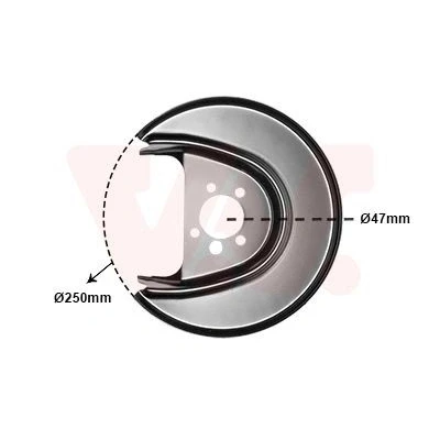 Imagen de VAN WEZEL 5814373 Chapa Protectora de Disco Freno Eje trasero izquierda VOLKSWAGEN: Polo V Hatchback, SEAT: Ibiza 4 Sportcoupe