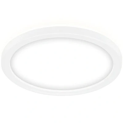 Imagen de BRILONER Plafón LED, Panel led Ultra Plano, Efecto Retroiluminación, Luz Blanca Neutra, IP20, 12W,1400 Lúmenes, Blanco, 19x19 cm, plafon techo, luces habitacion, redondo, cocina