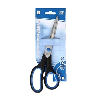 Imagen de TIPTOP OFFICE TTO Tijeras de oficina (mango suave, 21 cm), color azul y negro