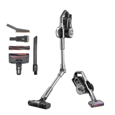 Imagen de Jimmy H10 Flex Escoba eléctrica inteligente sin cable flexible, batería extraíble, 600 W, 245 AW potencia, autonomía 80 minutos, filtro HEPA y luces LED