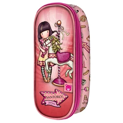 Imagen de Santoro Portatodo con Cremallera Gorjuss Fairground Carousel, 230x100x60 mm