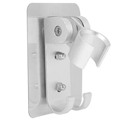 Imagen de Soporte De Cabezal Ducha Pared Aluminio Ajustable a 90 Mano Bidé Pulverizador Adhesivo Con Ganchos