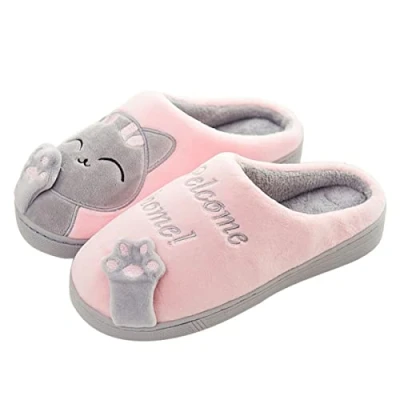 Imagen de AUXDIQ Zapatillas Casa Hombre Mujer Invierno Pantuflas Calido de Peluche Estar por Rosa Claro 39/40 EU