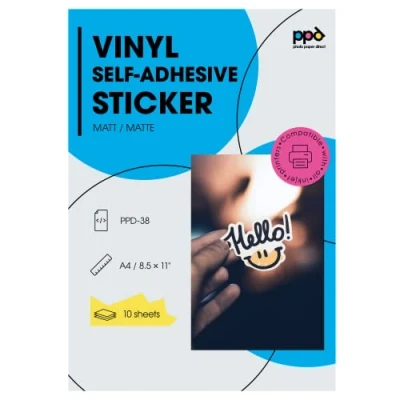 Imagen de PPD Inkjet A4 x 10 Pegatinas de Vinilo Autoadhesivo Mate Imprimibles Grado Comercial Calidad Fotográfica y A Prueba Desgarro Para Impresora Inyección Tinta 38