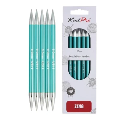 Imagen de KnitPro Double Pointed Needles Agujas de Tejer, Aluminio, Esmeralda, US 11 (8mm)
