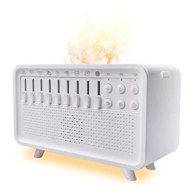 Imagen de White Noise Night Light Humidifier, Sound Box Sleep Machine, Portable Machine con 8 sonidos ambientales para dormir, salón, oficina