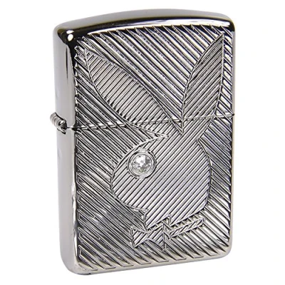 Imagen de Zippo Feuerzeug 60001617 Armor High Polished Chrome Deep Carved/Crystal Attached Lighter, latón, Silver, One Box