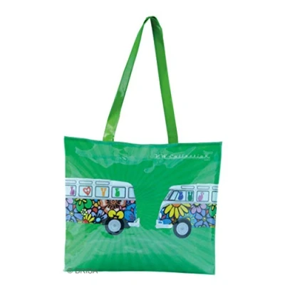 Imagen de BRISA VW Collection Volkswagen Bolsa de compras reutilizable PVC 16 litros T1 Camper (Love Bus/Colorido)