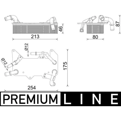 Imagen de MAHLE ORIGINAL CLC 287 000P Radiador de aceite, transmisión automática AUDI: A7 Sportback, A6 C7 Allroad