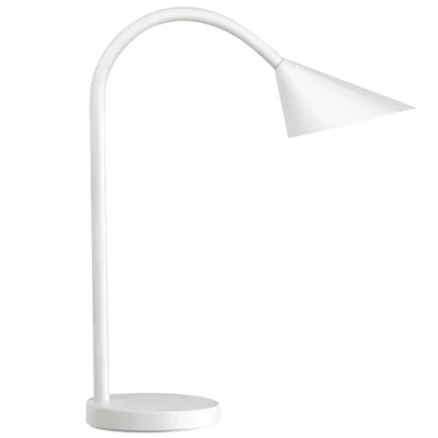 Imagen de Lampara de escritorio unilux sol led 4w brazo flexible abs y metal blanco base 14 cm diametro