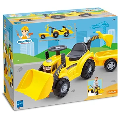 Imagen de SIMBA Tenedor Tracto Pala con Remolque Steffi Love Cute Walk Paseo Dos dálmatas, Patinete para muñecas Evi, 12 cm y 29 cm, a Partir de 3 años, Multicolor (Ecoiffier 498)